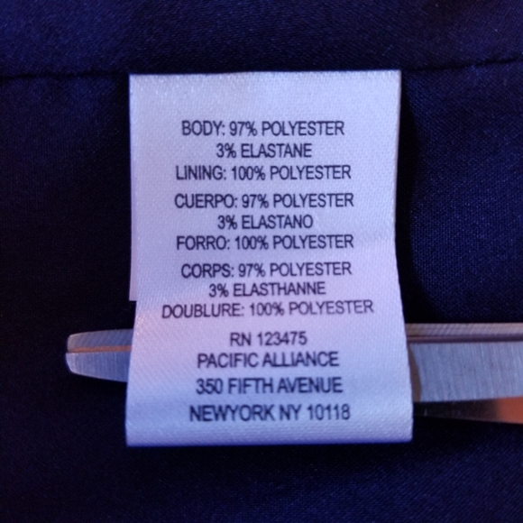 Tahari Blazer Size 16 Navy Chalk Stripe - Picture 5 of 10